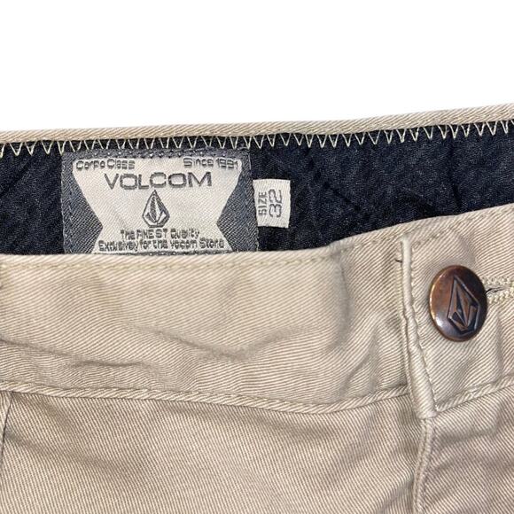 Volcom Corpo Class Mens Chino Pants Khaki Size 32 Casual Preppy Outdoors - Picture 3 of 4